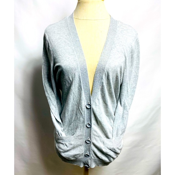 Charlotte Russe Sweaters - Charlotte russe women Cardigan size XL Metallic Gray With 2 Pockets